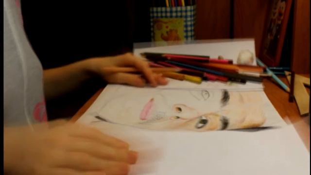 Drawing portrait by Marina Mazayeva (colour pencils)