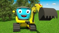 Мультики про Машинки для Детей! Экскаватор Бульдозер Рабочие Машины