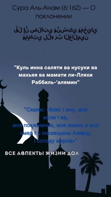 Сура Аль - Анам 6:162