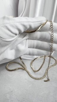 Цепь 93-113 см. в золоте с плетением квадратный снейк, Xuping Jewelry