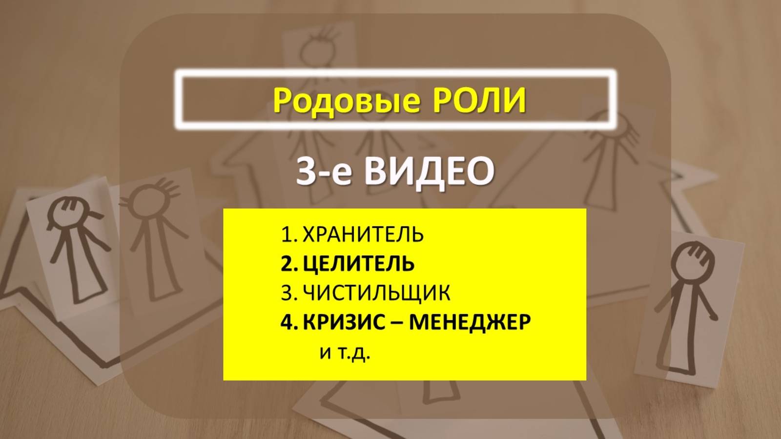 Ваша РОЛЬ в СРС _3 ВИДЕО