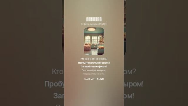"Ватрушки." Музыка и вокал: AI SUNO. 
Стих Анны Шамариной Гусевой.