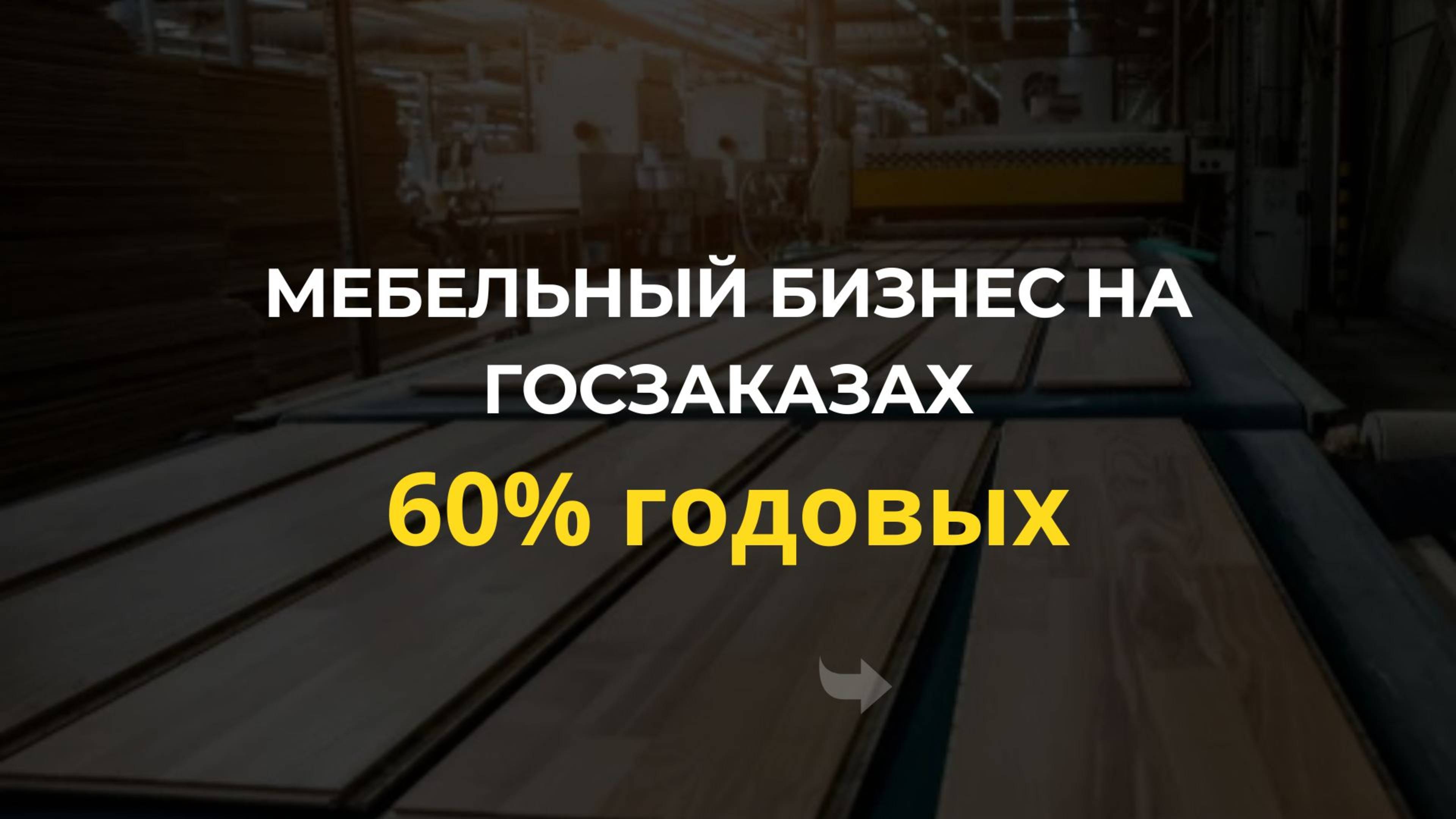 Инвестиции в мебельный бизнес на госзаказах - доходность 60% годовых