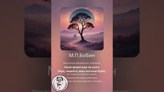 Не проси скроспелых признаний М.П. Бобин