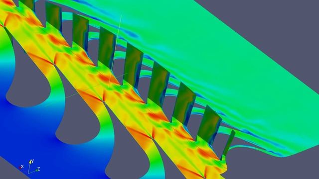 Supersonic Impulse Turbine URANS Simulation
