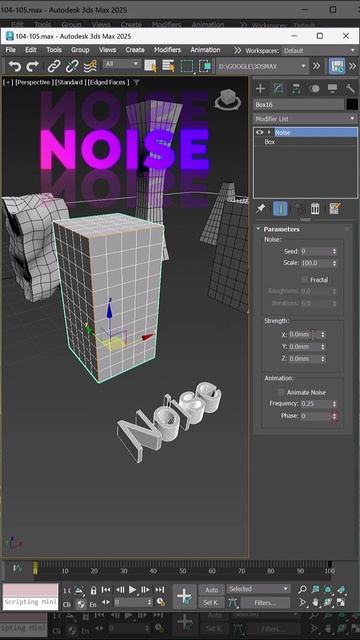 3Ds MAX модификаторы за 1 минуту. #3dsmax #3dmodeling #3dмоделирование