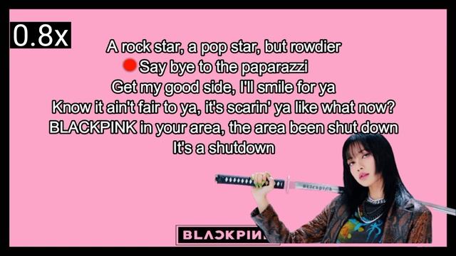 SHUT DOWN - TUTORIAL (JENLISA RAP PART) SLOW TO NORMAL SPEED