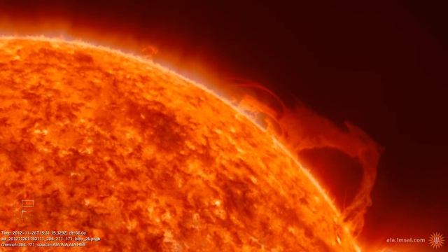 Solar Filament Eruption + Coronal Rain, 1080p HD