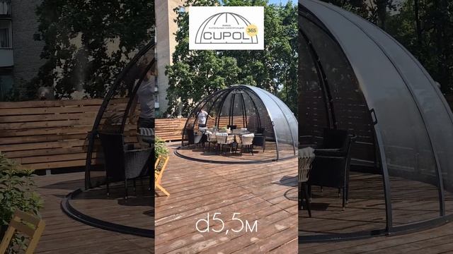 Круглые беседки с половиной открывания