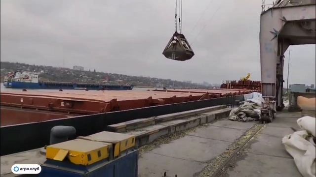 Погрузка нута на экспорт в Ростовском порту