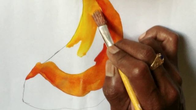 how to draw papaya and colour it.