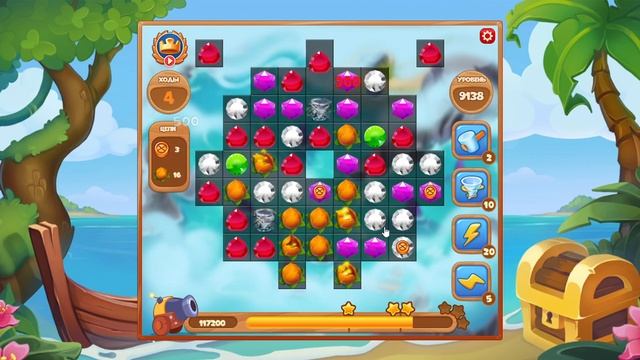 Как пройти уровень 9138 игры Сокровища Пиратов