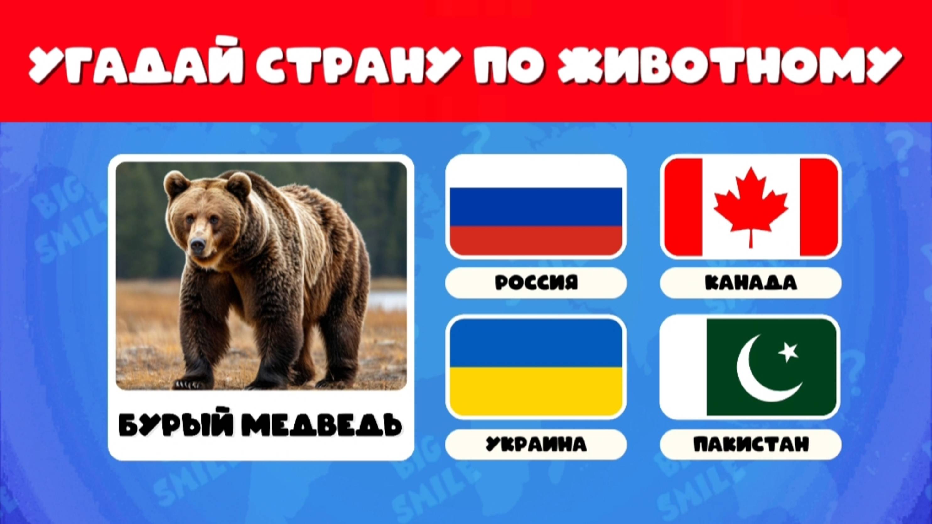 УГАДАЙ СТРАНУ ПО НАЦИОНАЛЬНОМУ ЖИВОТНОМУ