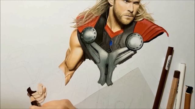 Speed Drawing: Chris Hemsworth as Thor | Jasmina Susak