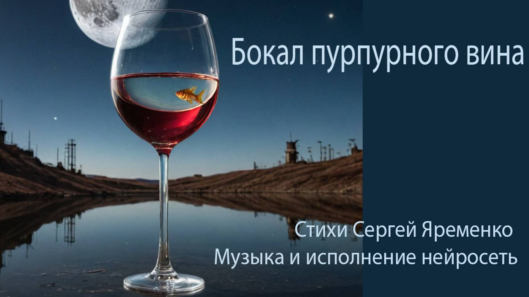 Бокал пурпурного вина