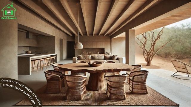 Органический стиль интерьера частного дома фото для вдохновения 🛋️🌳🦋 (15)