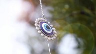 Crystal Angel Suncatcher with Feng Shui Turkish Blue Evil Eye Protection and Good Luck Charm Gift