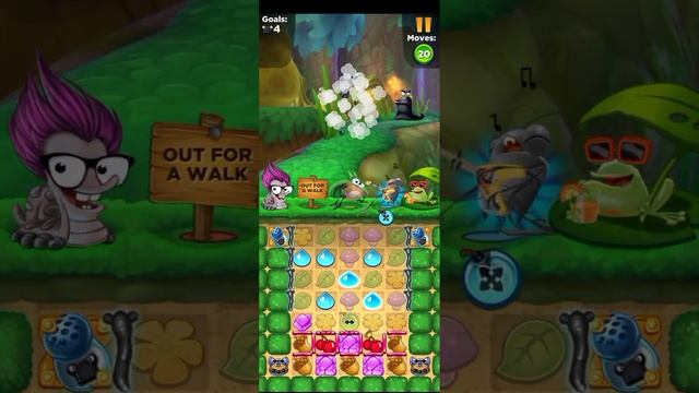 Best fiends game. Gameplay of style Lilypad Newt.