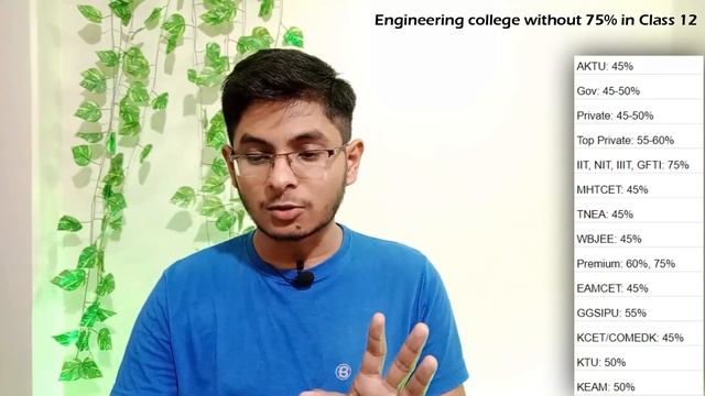 Top 1000+ Engineering college List without 75% in class 12 😍