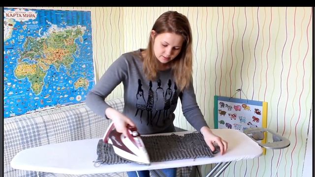 Проводим влажно-тепловую обработку вязаного изделия (1й способ)