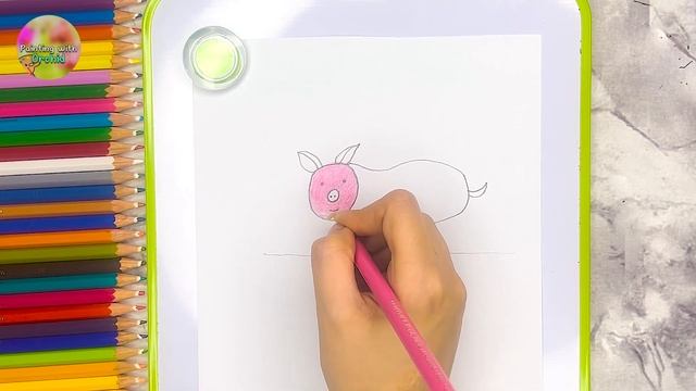 How to draw a pig? 🐷 🐖 Làm thế nào để vẽ một con lợn?Bir domuz nasıl çizilir?