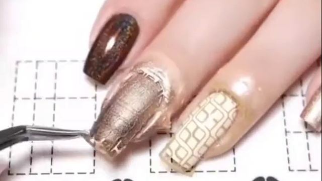 easiest nail art tutorial | golden lover | make your hands more beautiful