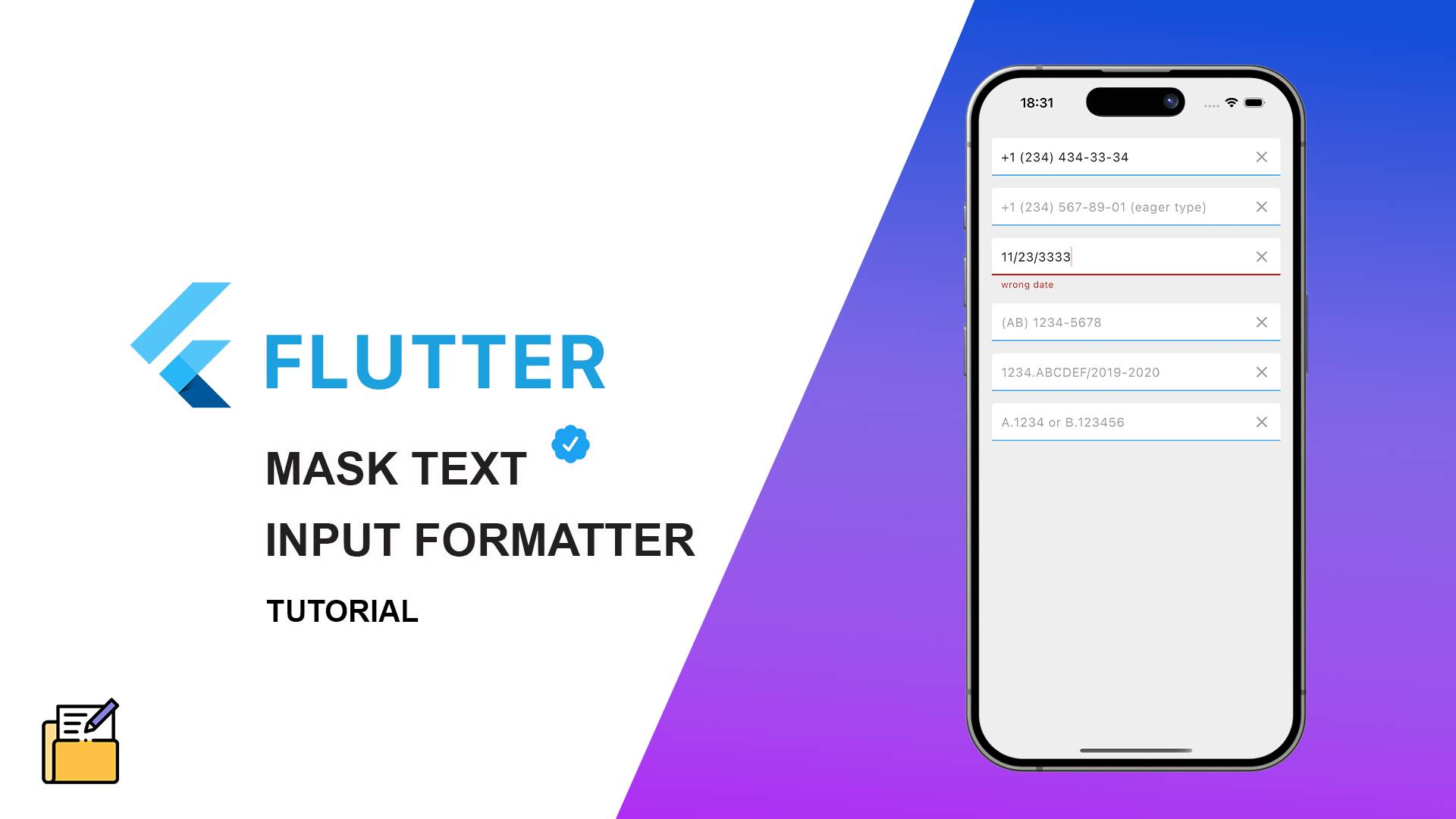 Flutter Mask Text Input Formatter - Easy Input Formattin