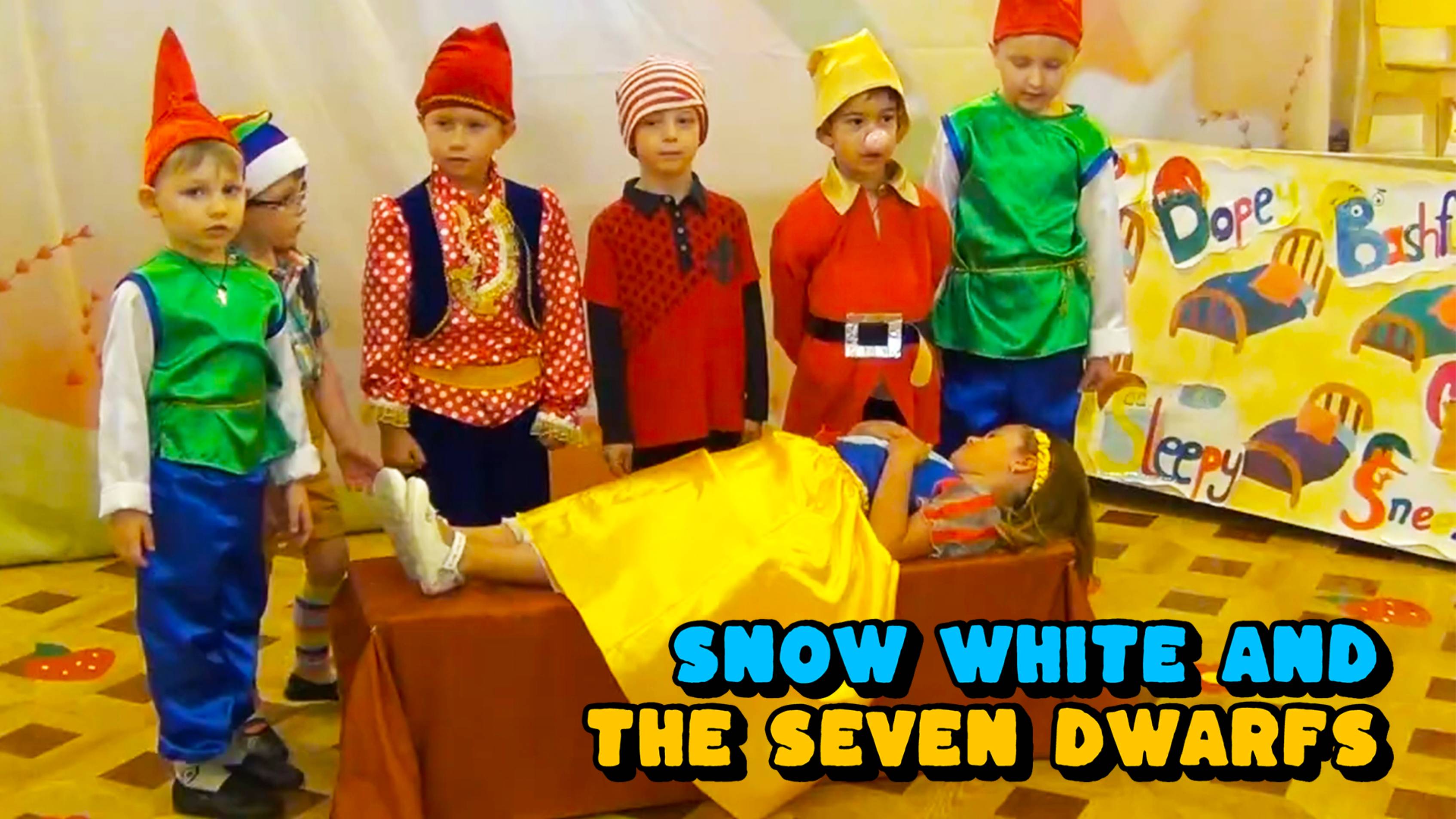 Snow White  the Seven Dwarfs. Детский спектакль частной школы "Взмах"