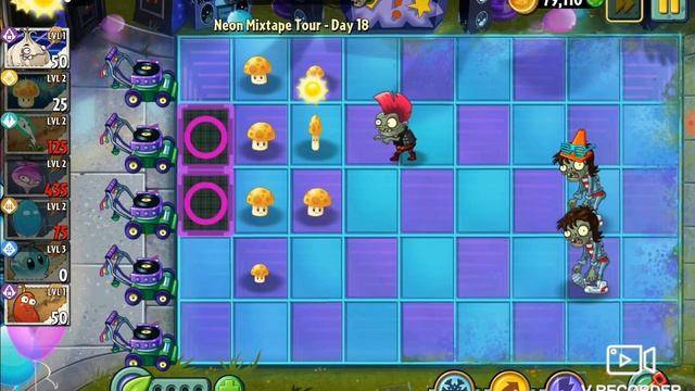Neon Mix Tape Tour 5 more levels pvz2 (gameplay)