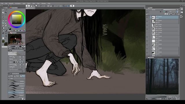 Дом В Котором - Слепой на изнанке | двк | спидпейнт | фанарт | clip studio