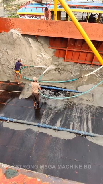 Sand is Being Unloaded from Barge with Powerful Pipe Machine’s Part 50 #shorts #ytshorts