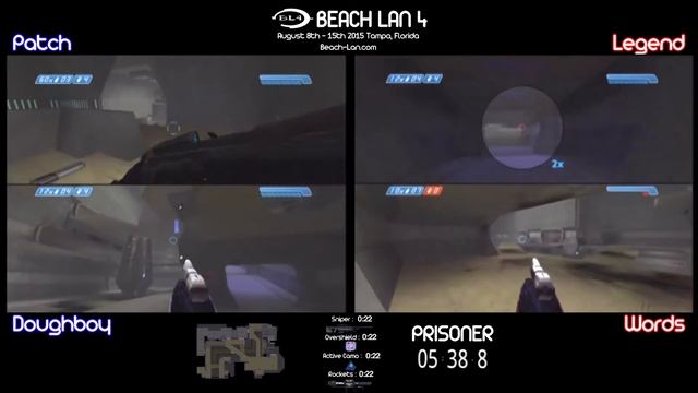 Beach LAN 4 - Patch & Doughboy [host] vs. Legend & Words - Prisoner 2v2 DUAL POV