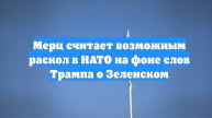 Мерц считает возможным раскол в НАТО на фоне слов Трампа о Зеленском