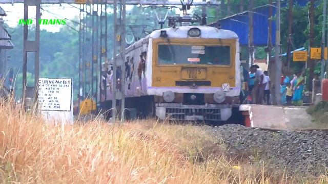Super Speedy New ICF Medha & Old EMU Trains Skip Over Rail Bridge Back to back | Eastern Railways