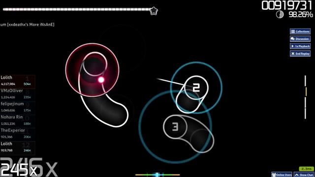 [osu!] MYTH & ROID - Paradisus-Paradoxum [xxdeathx's More iNsAnE] FC 98,98%