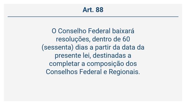Lei 5.194/66 – Das disposições gerais (Art. 80 a 82)