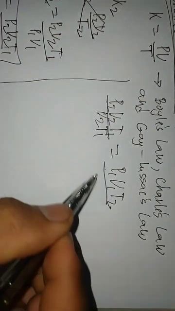 Combined Gas Law Formula Derivation
