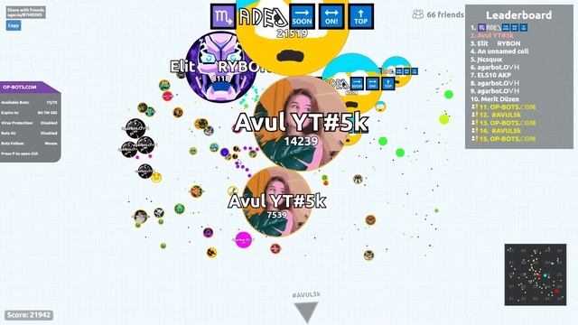 AGAR.IO SERVER TAKEOVER WITH BOTS #429 || OP-BOTS.COM