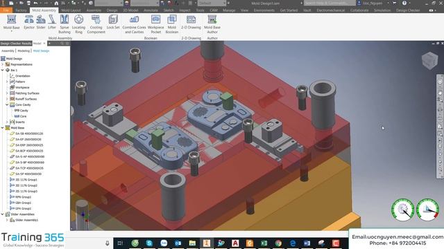 Inventor Mold Design  Part 3 Insert Slider Assembly