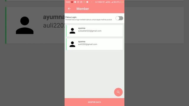 #5 Menu Member Konsumen (Melihat List Konsumen) di APLIKASI TOKO ONLINE