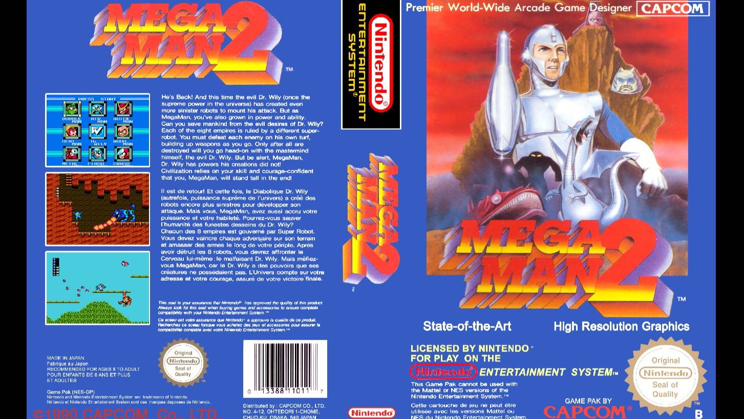 MEGA MAN 2. CAPCOM. 1988. NES