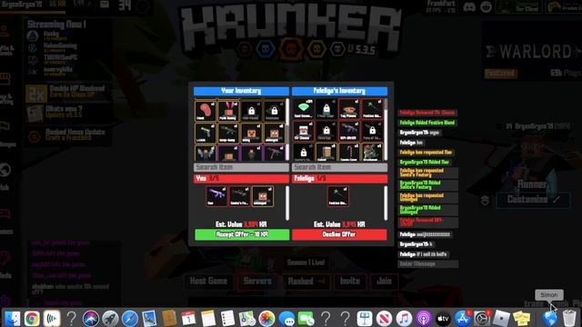 Trading in Krunker.io to get knife (know got 2)