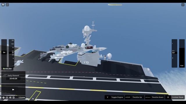 Su-33 Turns off gravity | Aircraft carrier | Roblox