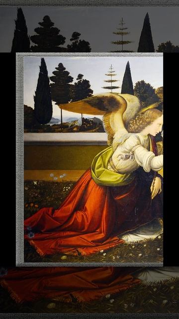 Hermoso Cuadro La Anunciación de Leonardo Da Vinci - Año 1472