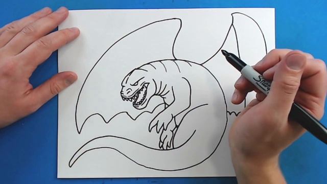 How to Draw DRAGON GODZILLA!!!