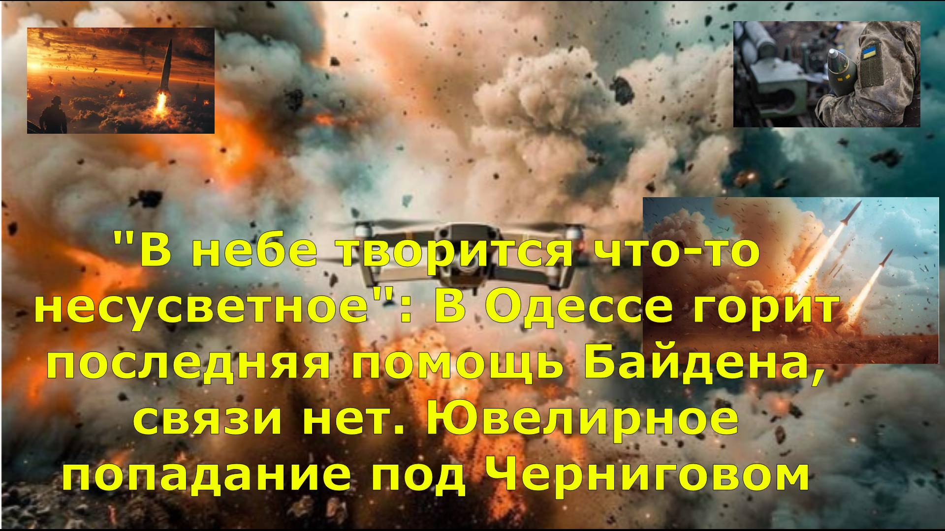 "В небе творится что-то несусветное": В Одессе горит последняя помощь Байдена, связи нет. Ювелирное