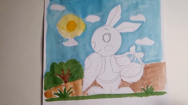 13.04.23 Дитячий малюнок - Кролик з морковкою. Артем Селіванов