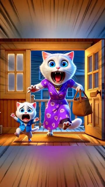 Бабушка кошка шутит