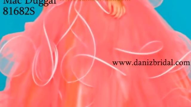 Mac Duggal 81682S Neon coral
