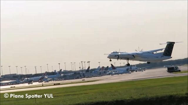 *Stunning sunset departure* PORTER Dash 8 Q400 departing from Montreal (YUL/CYUL)